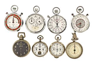 A lot of twelve timers by Wittnauer Gallet Hanhart Heuer and others