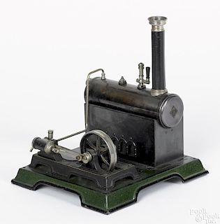 Marklin single cylinder steam plant, on a painted steel base, 11'' h., 9 1/2'' w.