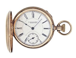 An E. Howard G size pocket or pendant watch with hunting case