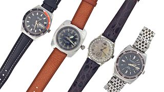 A lot of four 20th century wrist watches including a Alsta Nautoscaph