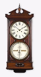 Ithaca Calendar Clock Co., No. 2 Regulator Hanging Bank Clock