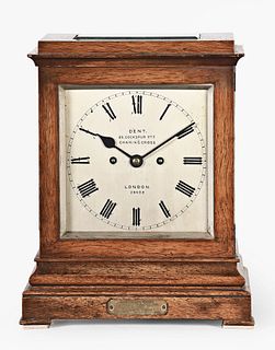 A late 19th century English table clock by Dent London
