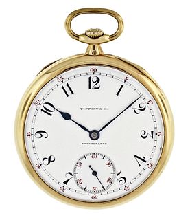 A gold Patek Philippe & Co. pocket watch for Tiffany & Co., N.Y.
