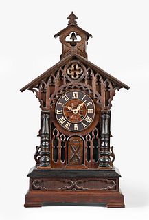 Germany, Black Forest bell ringer or monk shelf clock