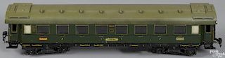 Marklin Gauge I smoking train car, 57 cm, no. 19411 coach, with outfitted wood and tin interior