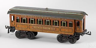 Bing tin lithograph New York Central & Hudson R. R. Pullman Parlor Car, gauge 1