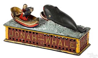 Shepard Hardware Co. cast iron Jonah and the Whale mechanical bank.