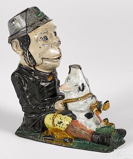 J. & E. Stevens cast iron Paddy and the Pig mechanical bank.