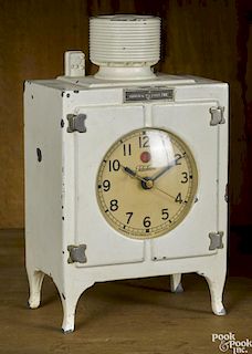 Warren Telechron Co. novelty General Electric ice box clock, 8 3/4'' h.