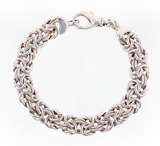 Milor Italy Silver Byzantine Chain Bracelet
