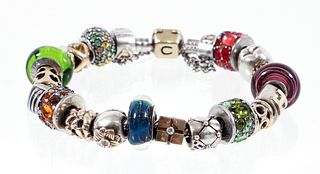Chamilia Silver Multi-Bead Charm Bracelet