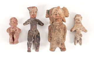 4 Pre-Aztec Effigy Figures from the Tlaxcala and Puebla Region 