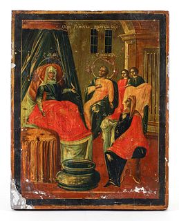 Russian Icon The Virgin Enthroned