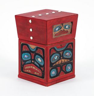 Northwest Carved Totem Box