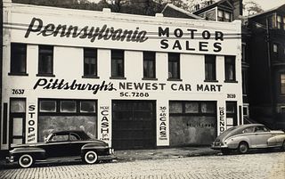 Teenie Harris vintage photo Pennsylvania Motor Sales, Pittsburgh's Newest Car Mart
