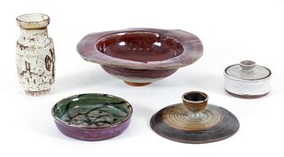 Collection of 5 Late 20th Century Studio Pottery Pieces