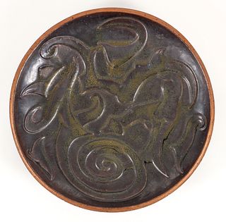 Marilyn Hausman calligraphy relief Charger