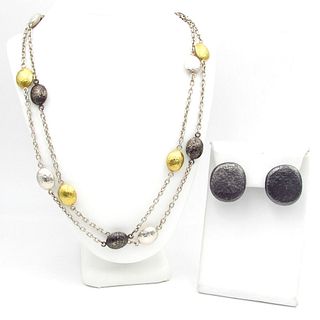 Gurhan Sterling Silver Necklace & Earrings