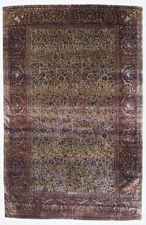 Silk Mohtasham Kashan Rug 5'5" x 8'5" (1.65 x 2.57 M)