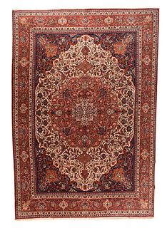Extremely Fine Isfahan Rug 11'10" x 17'1" (3.61 x 5.21 M)