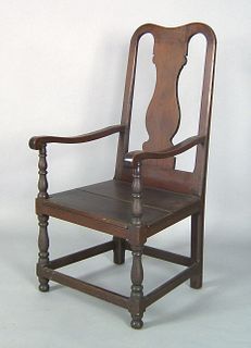 Pennsylvania Queen Anne walnut armchair, ca. 1750,