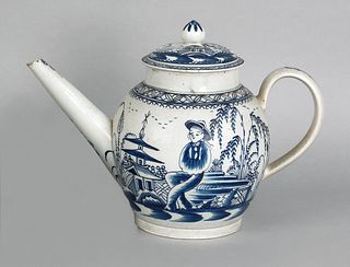 Large Staffordshire pearlware punch pot, early 19t