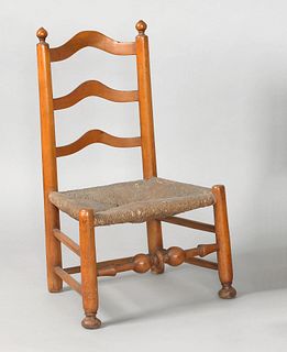 Pennsylvania maple child's ladderback chair, late8