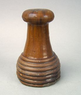 Pennsylvania redware wigstand, early 19th c., with