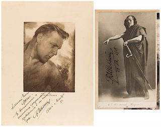 [FIODOR SHALYAPIN, TWO AUTOGRAPHED PHOTOS]