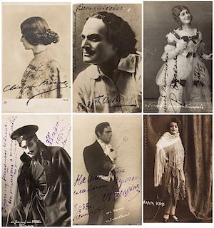 A GROUP OF SIX SIGNED PHOTOGRAPHS OF RUSSIAN PERFORMING ARTISTS