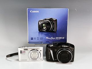 CANNON POWERSHOT SX130 IN BOX & COOLPIX S3500 
