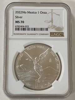 2022 Silver Libertad coin perfect MS70 NGC