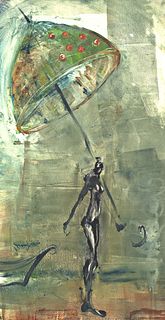 NATASHA TUROVSKY, Green Umbrella, print on canvas
