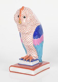Herend Porcelain Rust Fishnet Owl