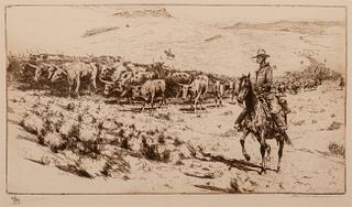 Edward Borein (1872 – 1945) — Trail Herd, No. 2