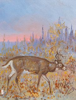 Ace Powell (1912 – 1978) — Sunset Deer