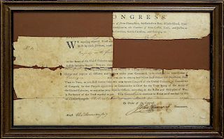 1776 John Hancock signed Continental Congress Document