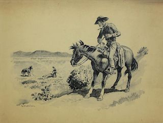 William Allison drawing The Rustler