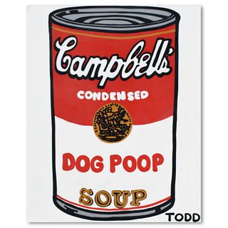 Todd Goldman, "Dog Poop Soup" Original Acrylic Painting on Gallery Wrapped Canvas (48" x 60"), Hand Signed with Letter of Authenticity.