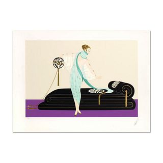 Erte (1892-1990), "Salon" Limited Edition Embossed Serigraph, Numbered and Hand Signed with Certificate of Authenticity.