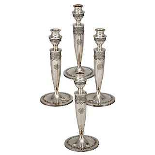 MARCUS & CO. STERLING CANDLESTICKS