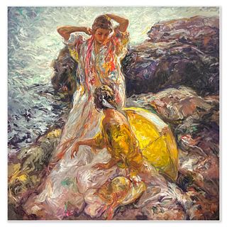 Royo, "Calla En Mallorca" Limited Edition Publisher's Proof on Clay-Board (34" x 34"), Numbered 1/3 and Hand Signed with Letter of Authenticity.