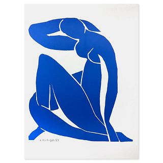 Henri Matisse 1869-1954 (After), "Nu Bleu II" Limited Edition Lithograph with Certificate of Authenticity.