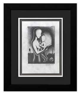 Mark Kostabi- Original Drawing on Paper "The Shape of Things to Come"