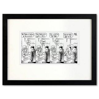 Bizarro, "Tied Up" is a Framed Original Pen & Ink Drawing by Dan Piraro, Hand Signed with Letter of Authenticity.