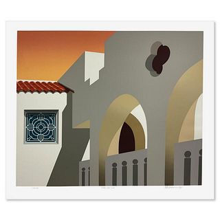 William Schlesinger (1915-2011), "Patio Del Sol" Limited Edition Serigraph, Numbered 178/285 and Hand Signed with Letter of Authenticity (Disclaimer)