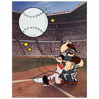 Homerun Popeye, Reds Limited Edition Sericel from King Features Syndicate, Inc., Numbered with COA.