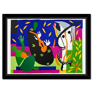 Henri Matisse 1869-1954 (After), "La Tristesse du roi" Framed Limited Edition Lithograph with Certificate of Authenticity.
