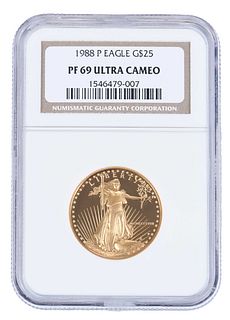 1988 Half-Ounce Proof American Gold Eagle, NGC Graded 
