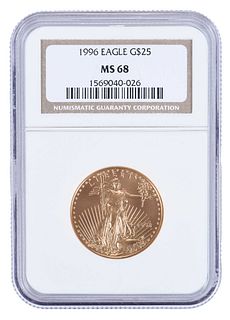 1996 Half-Ounce American Gold Eagle, NGC Graded 